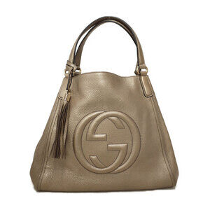 Gucci Soho Interlocking GG Pebbled Leather Tote